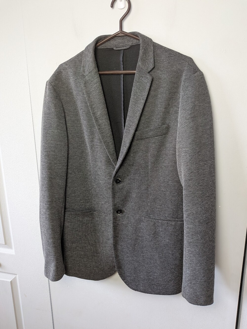 ZARA Men Blazer Gray Color Size XXL Button Closure Office Wear Classic